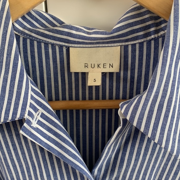 Ruken shirt dress size small with tie front - Picture 3 of 4
